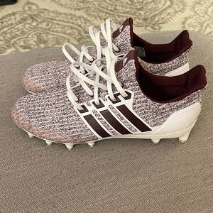 Adidas Ultraboost Football Burgundy and White Football Cleats men's size 10 1/2